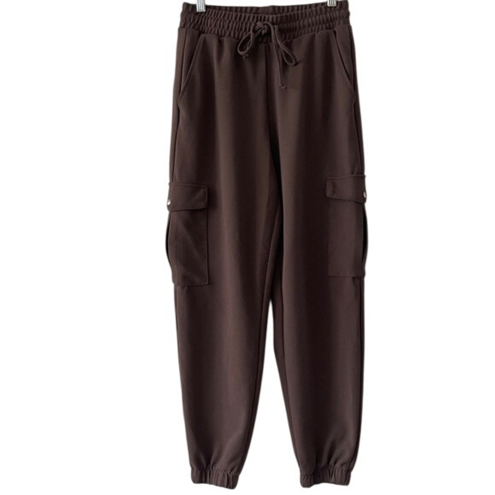 Womens Muted Plum Cargo Jogger Pants‎ Small